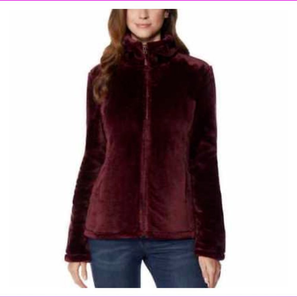 32 Degrees Women's Plush Faux Fur Full Zip Jacket - Picture 3 of 7